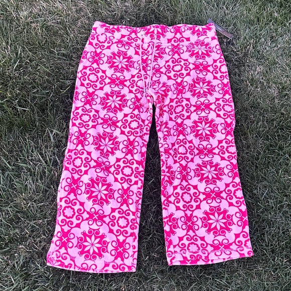 BCBG Tracksuit Trashy Y2K short 2000s Statement Pattern Hot Pink Terry Cloth Set - Picture 5 of 9